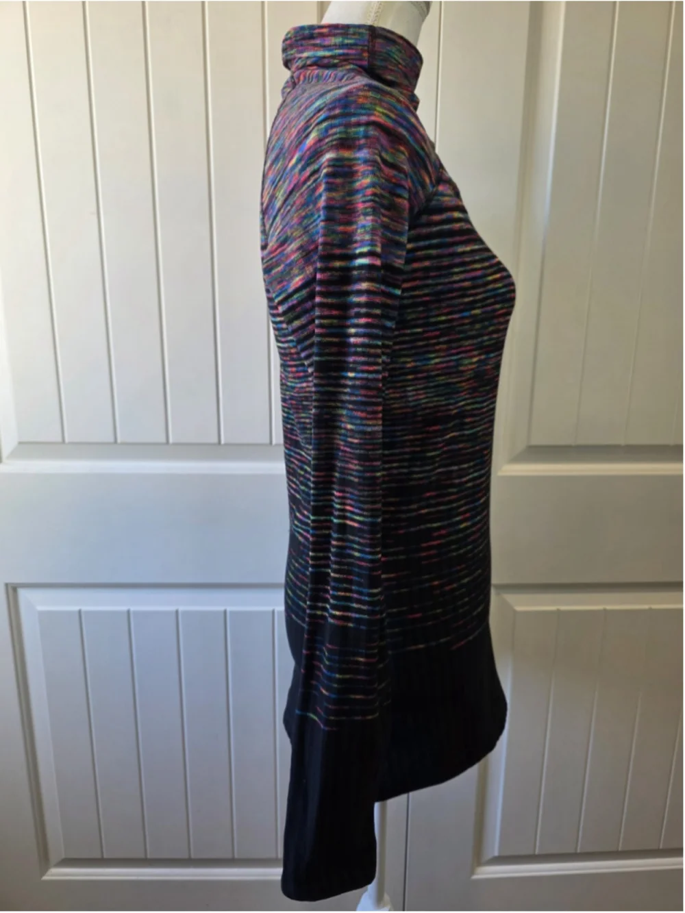 Nike Pro Hyperwarm Cowl Neck Pullover Top Sz L Multicolor Thermal Outdoors Layer